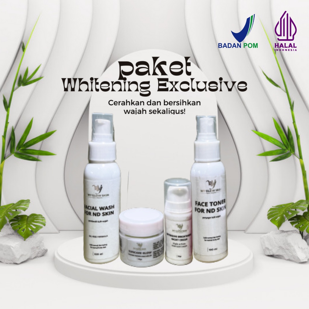 Paket Skincare Glowing Bpom Dr. Widyarini Whitening Exclusive Series Skin Care Pemutih Pencerah Wajah Untuk Kulit Normal dan Kering BONUS Hand Sanitizer &amp;  FREE Packing Bubble Wrap