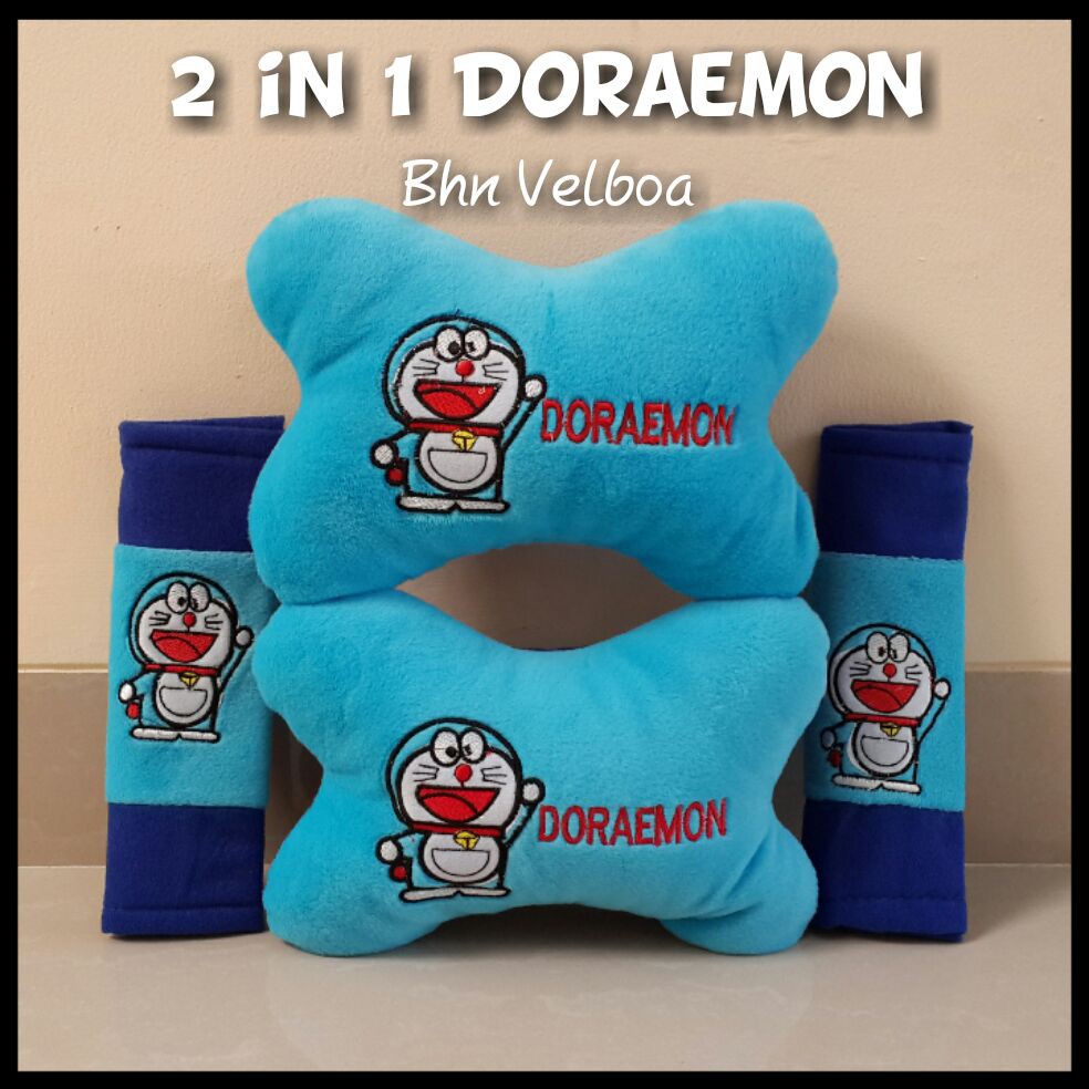 DISKON Bantal Mobil Doraemon 2in1