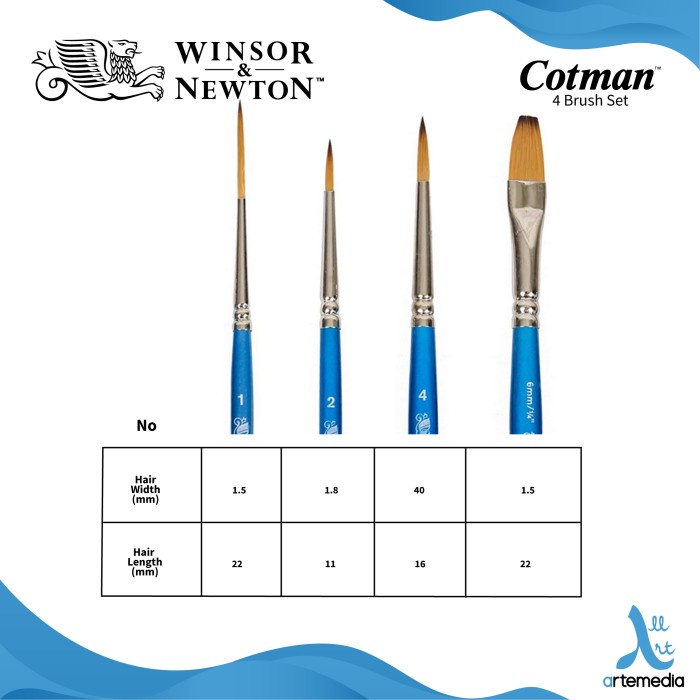 

Winsor&Newton Cotman Watercolor Brush 4 Set