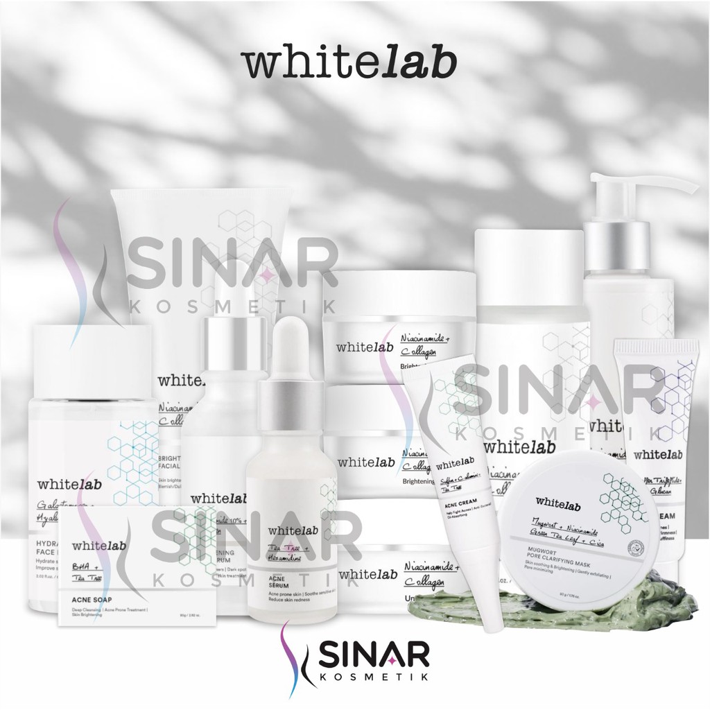 Whitelab Brightening Face Serum - Facial Wash - Toner - Day Night Cream