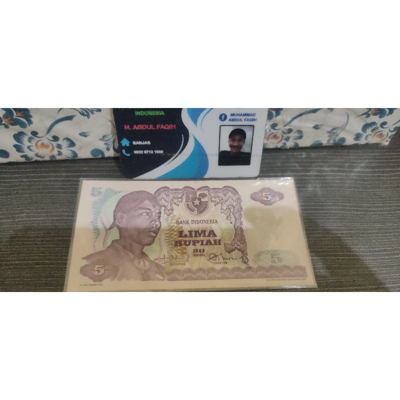 uang kuno 5 rupiah jendral Sudirman