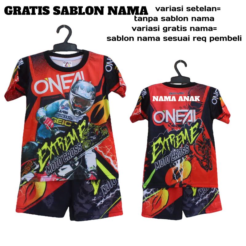 baju jersey setelan motor cross downhill/baju sepeda anak