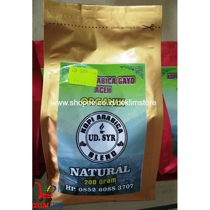 

Kopi Arabica Gayo Natural 200Gr