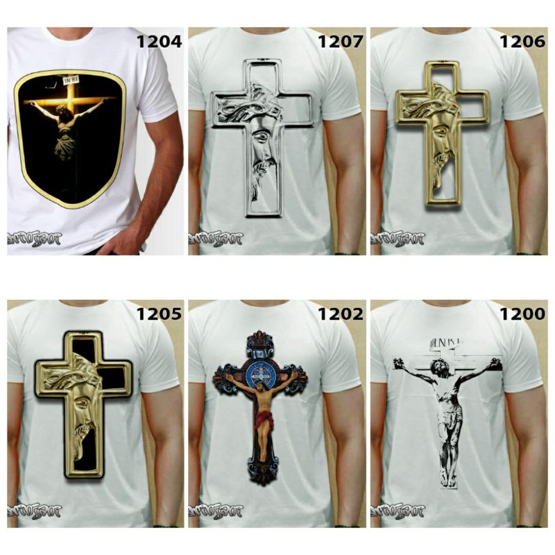 kaos baju nasrani / salib / kristen / yesus / jesus / hangtag