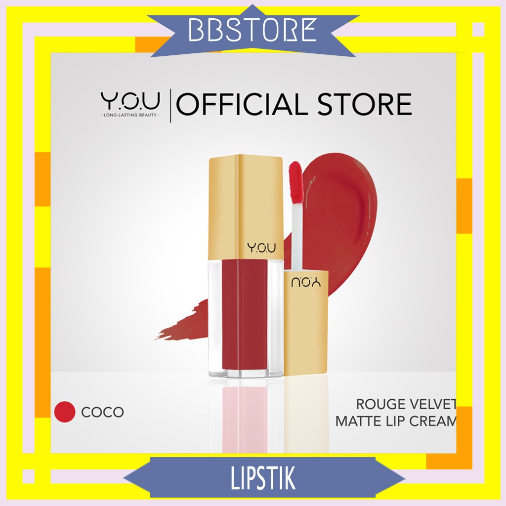 LIPSTIK YOU ROUGE VELVET MATTE LIP CREAM 4.5 G THE GOLD ONE QUICK DRY