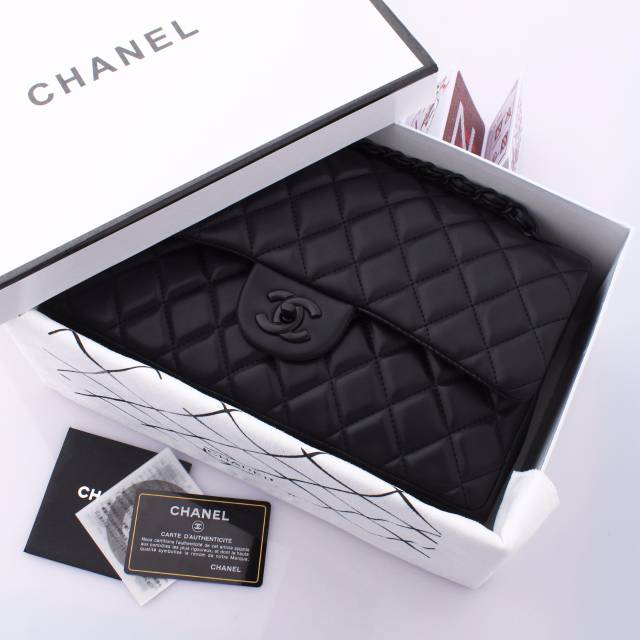 Tas selempang rantai pesta, Chanel Classic Flap "So Black"
LIMITED EDTION (Mirip PREMIUM) #9601