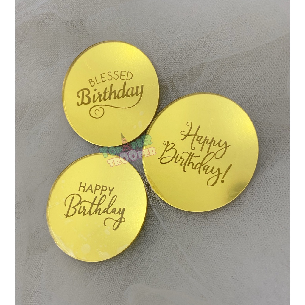 Cupcake Disc Cake Topper | Topper Kue Mini Grafir | Tag Hampers - 1 set (isi 3pcs)