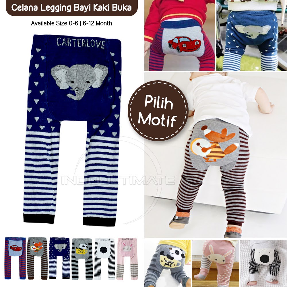 CLB-6005 Celana Legging Kaki Buka Anak Bayi CLB-6005  CLB-6006 Legging Bayi Celana Panjang Bayi Kaki Buka Celana Leging Bayi Baru Lahir Import Bawahan Celana Bayi Laki-Laki Perempuan