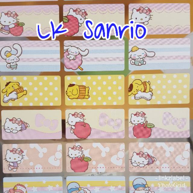 

label kain SANRIO untuk ditempel di baju / celana bahan kain / kaos