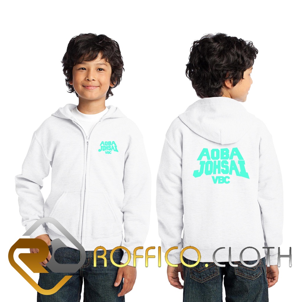 Jaket Hoodie Zipper Anak Anime Cosplay Haikyuu Aoba Johsai MURAH Premium