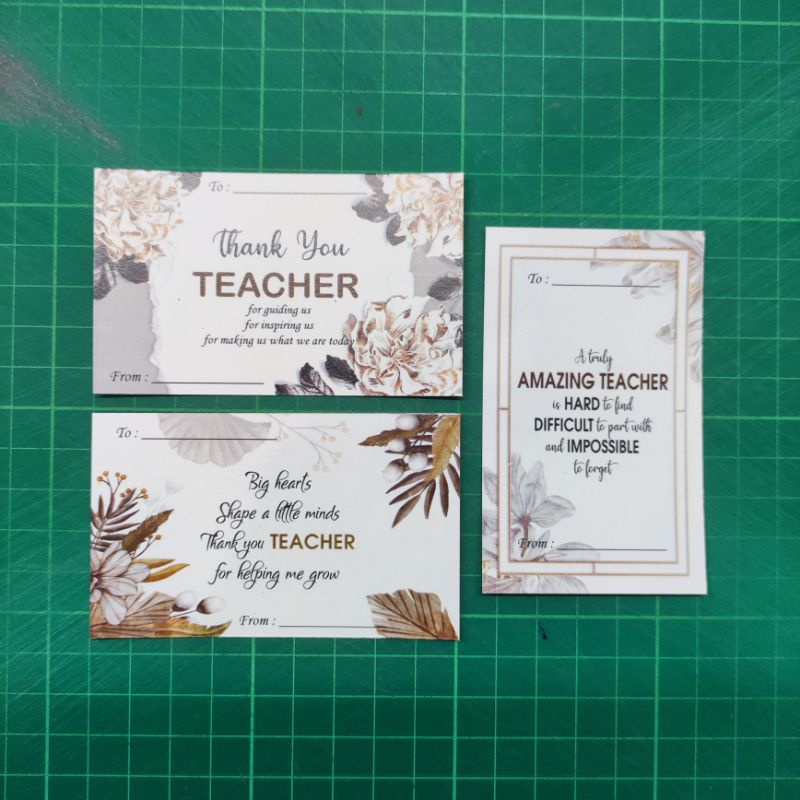 

kartu hampers thank you teacher floral 25 pcs mix 3 motif