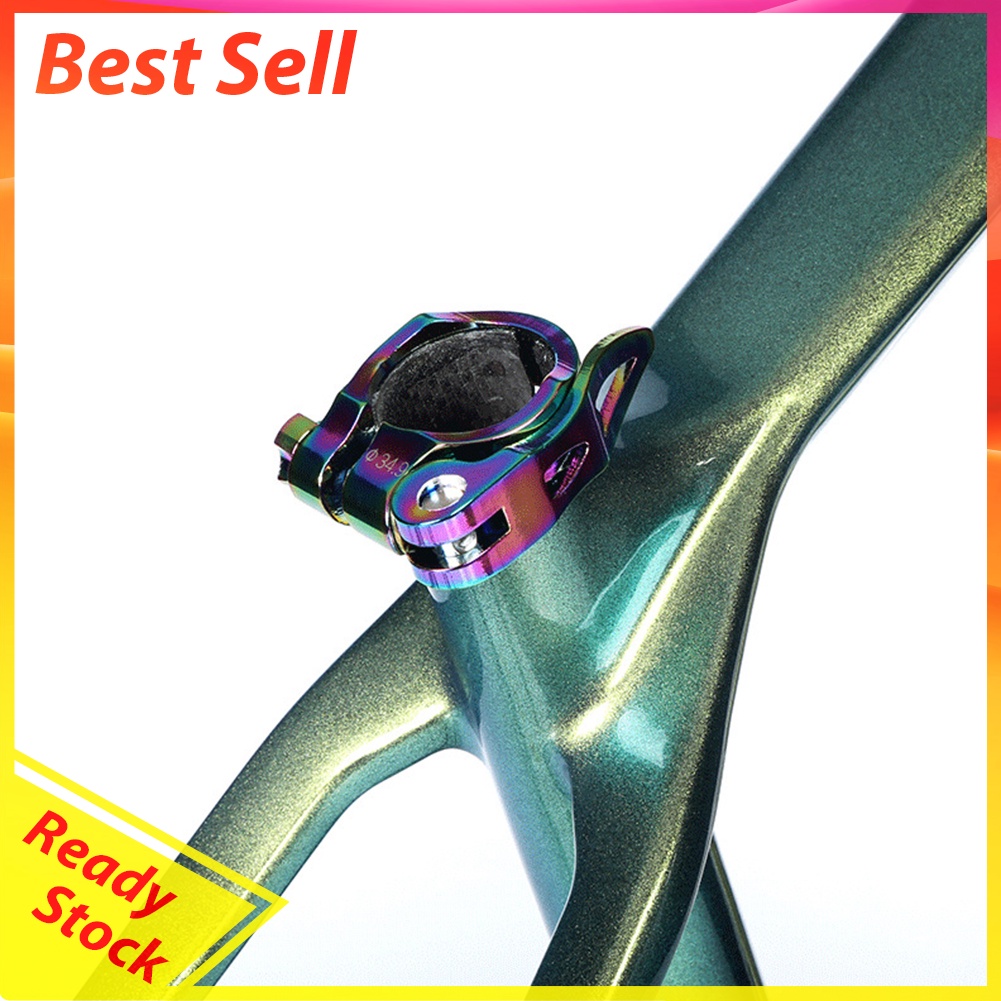 MTB Bike Seatpost Clamp Aluminum Alloy Road Bicycle Seat Tube Clip Dazzling