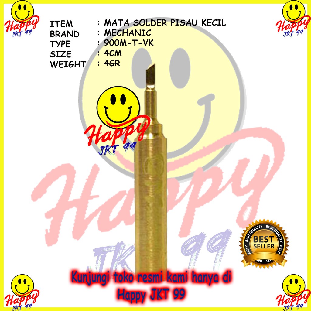 [ HAPPY JKT 99 ] MATA SOLDER TEMBAGA PISAU KECIL MECHANIC 900M-T-VK ORIGINAL