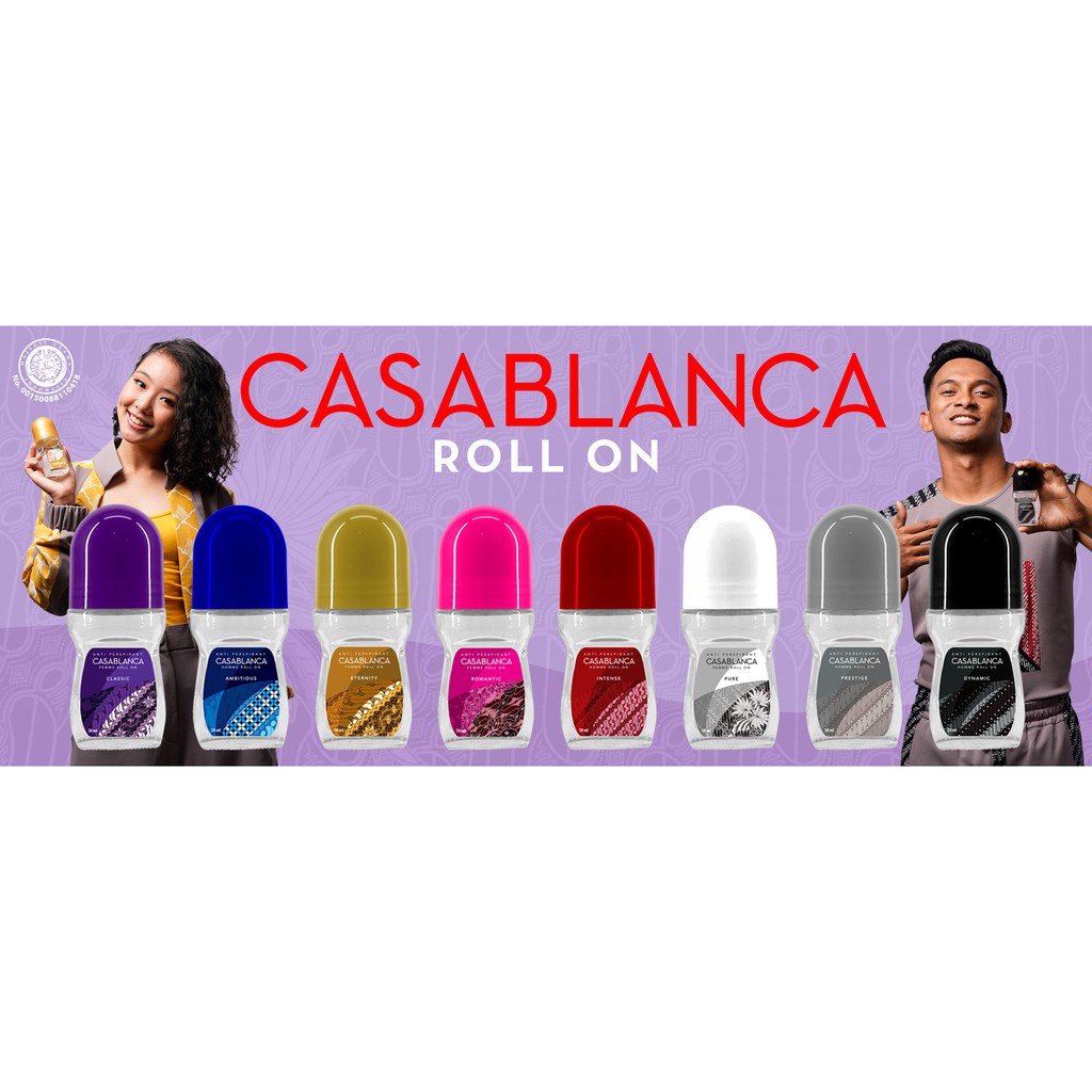 Casablanca Deodorant Roll On Pria 50 ml