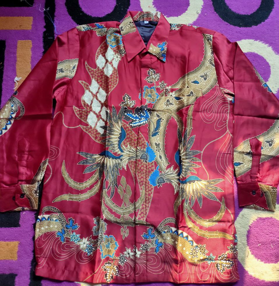 Kemeja Batik Pria Semi Sutra Silky Premium Puring Istimewa