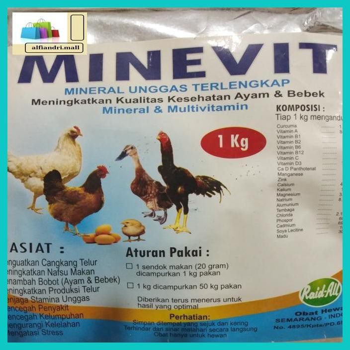 

F7Gfgh- Minevit Mineral Lengkap Pertumbuhan Kesehatan Anak Ayam & Bebek H8Tu667-