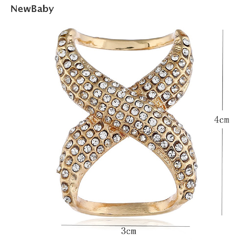 Newbaby Bros Pin Ring Bulat Hias Kristal Holder Scarf Wanita Untuk Pernikahan