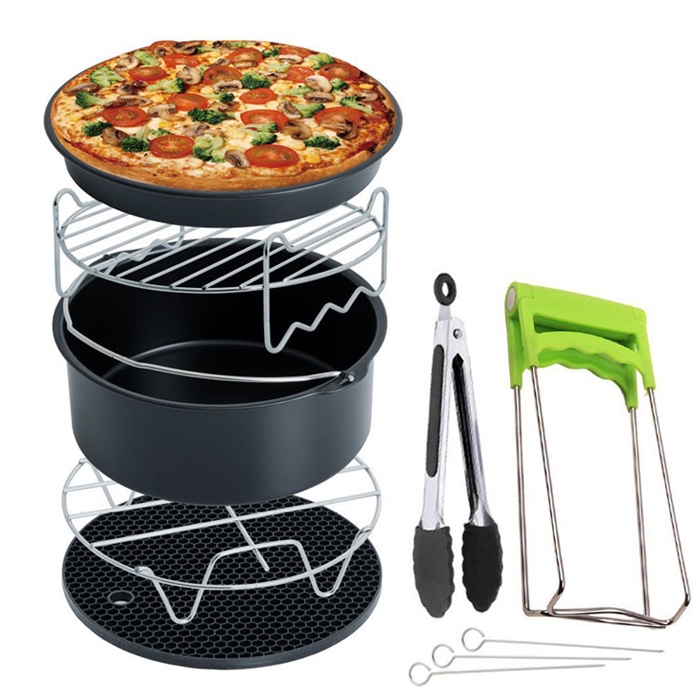 Satu Set Alat Masak Perlengkapan Air Fryer 7 in 1 Anti Lengket Bahan Silikon