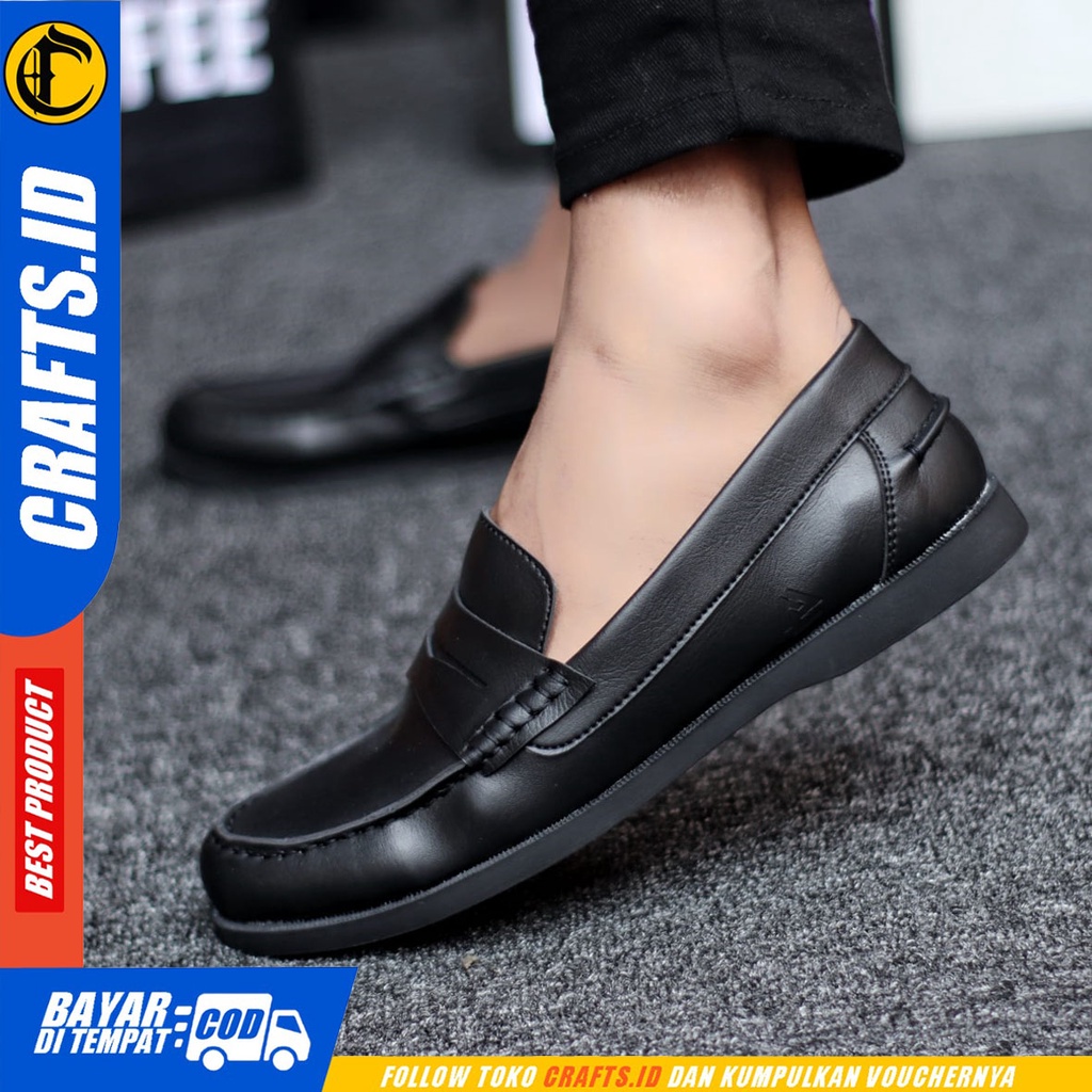 CRAFTS Mitsui - Sepatu Formal Pantofel Kerja Slop Casual Pria