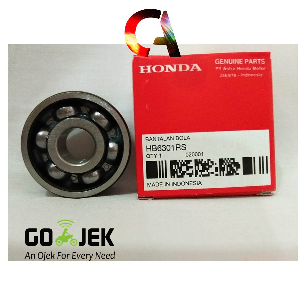 Bearing 6301 RS Honda Bantalan Bola 6301 RS Laher Lahar 6301 Ball Bearing OEM BEARING RODA DEPAN