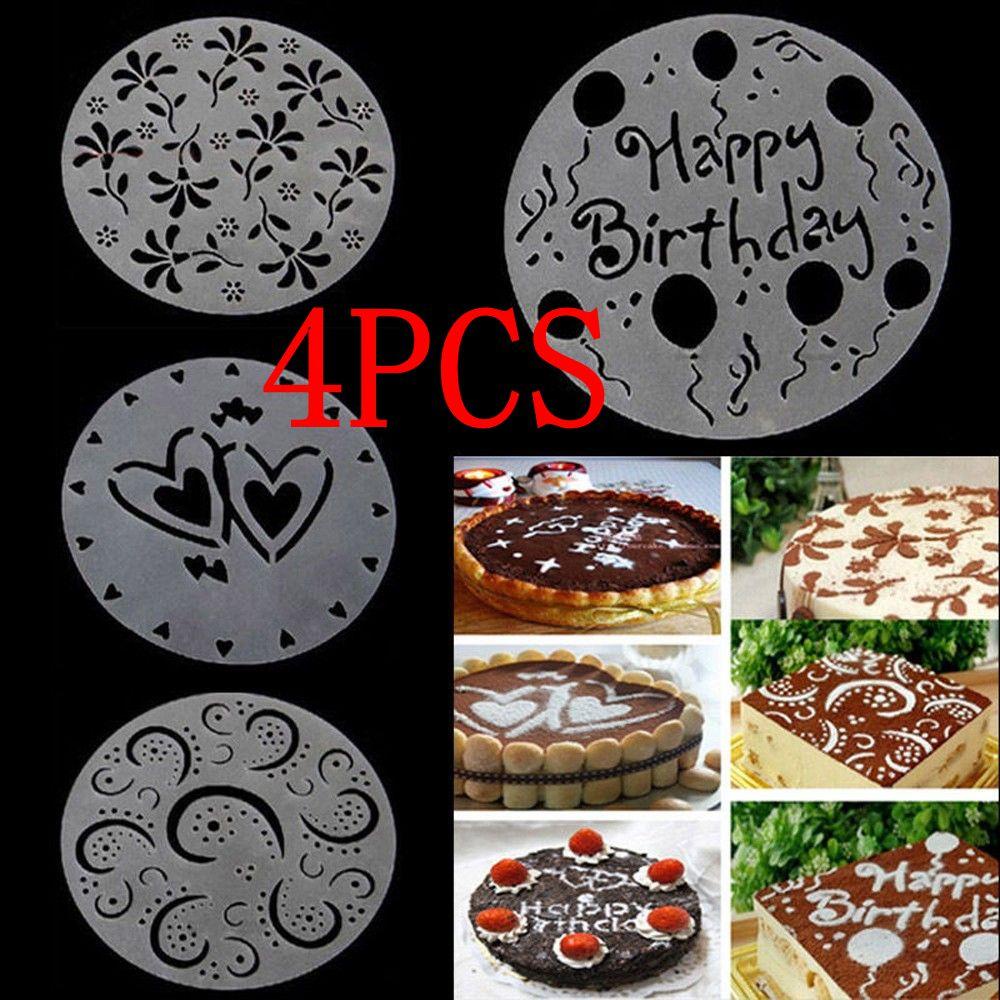 Populer 4PCS Cetakan Kue Mold DIY Craft Dapur Baking Pesta Ulang Tahun