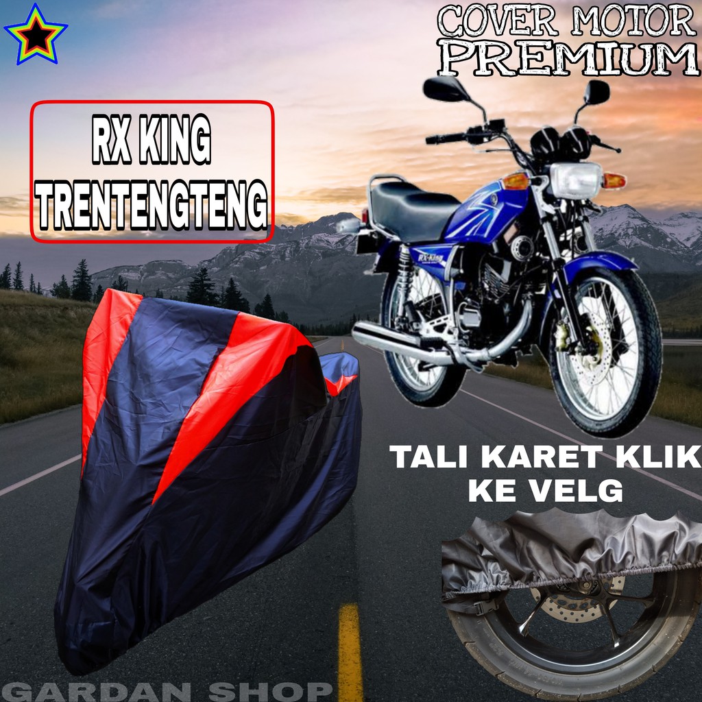 Sarung Motor RX KING TRENTENGTENG Hitam MERAH Body Cover Penutup Pelindung Motor Rx King PREMIUM