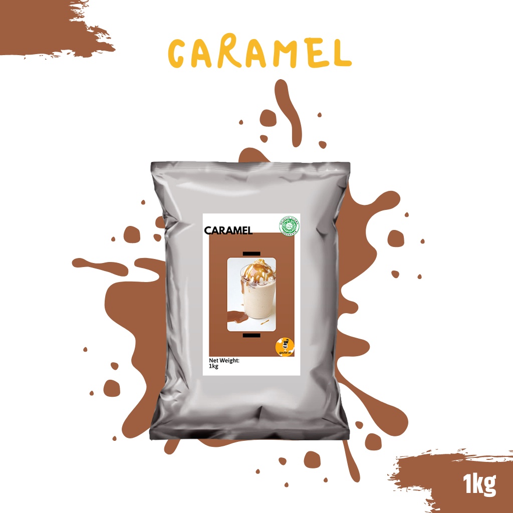 BUBUK MINUMAN RASA CARAMEL 1KG / SERBUK MINUMAN ANEKA RASA / BUBUK MINUMAN KEKINIAN / MINUMAN INSTAN / BOBA DRINKS