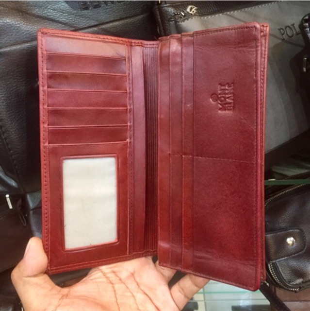 Dompet pria dan wanita lipat buku panjang bahan kulit asli berkualitas lokal #dompet #dompetpria