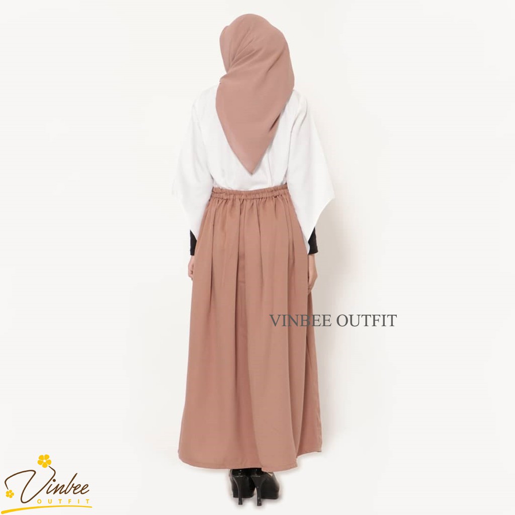 ROK BASIC FLARE SKIRT PREMIUM - Rok Wanita Premium