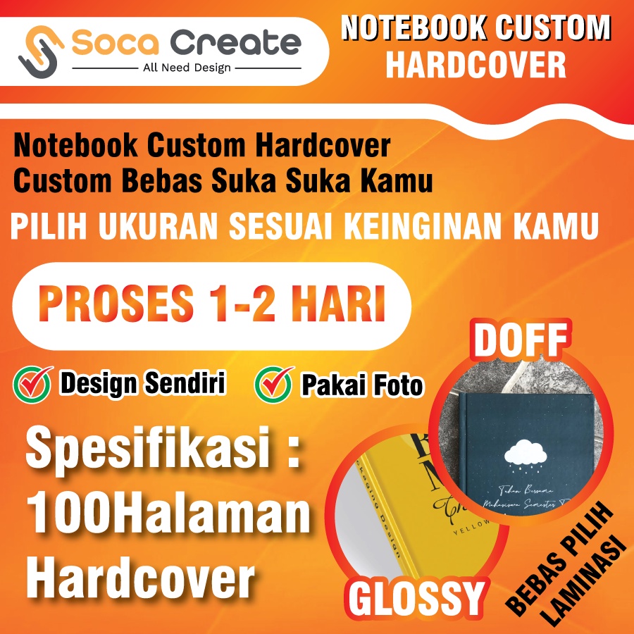 

Notebook Custom Jilid Spiral | Proses Cepat | A5 Dan A6