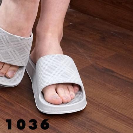 SANDAL PRIA SELOP PORTO 1036 Sandal Batik Kotak Sandal Karet Rumah - Biru, 43