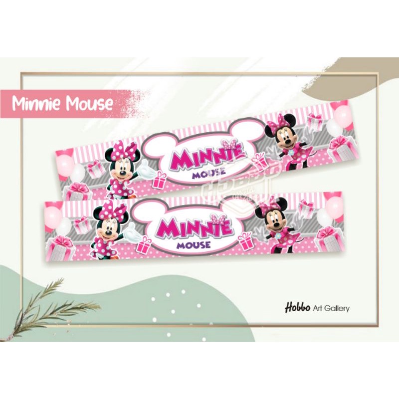 

Isi 10 pcs - Label Plastik Snack Ultah - Minimouse Ready Stock