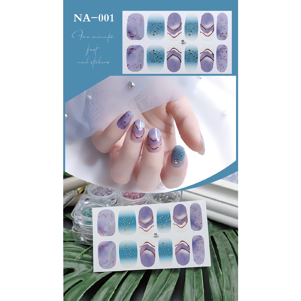 12Pcs/Stiker Kuku Murah / Nail Art Sticker / Nail Art Stiker / Nail Art &amp; Sticker NA Series Premium