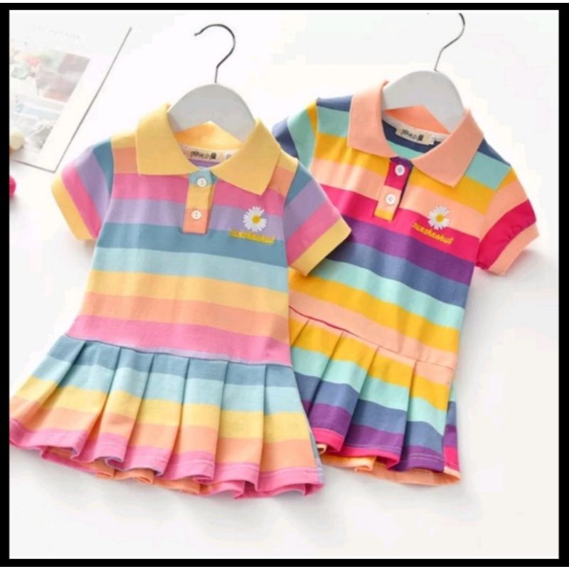 COD dres anak perempuan terbaru/dres PELANGI 1-5 tahun