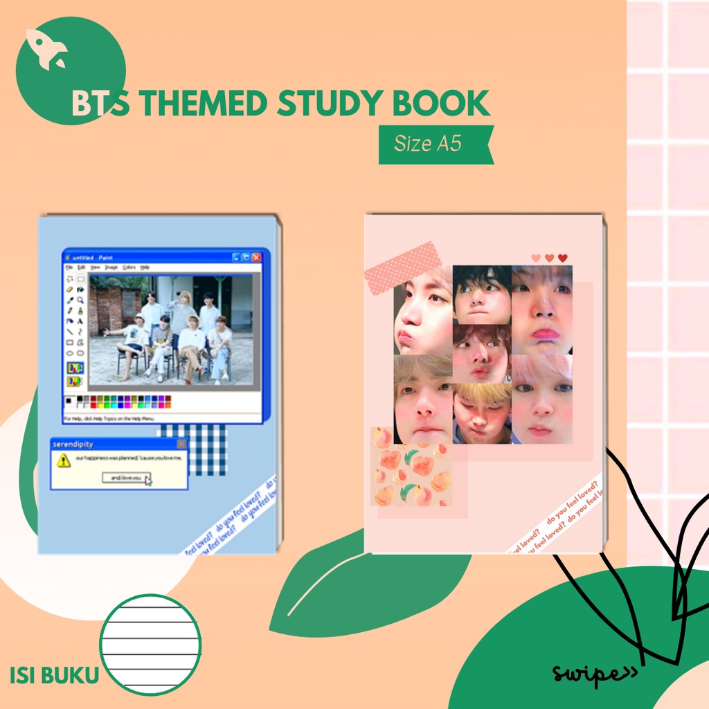 

Buku Tulis KPOP BTS A4 Aesthetic