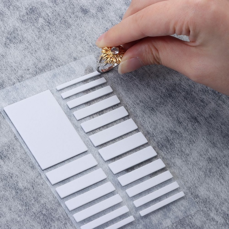 19pcs Pad Silikon Transparan Adjustable Aksesoris Perhiasan Cincin