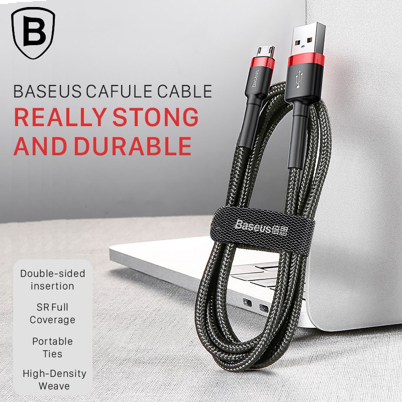 Baseus Kabel Data Micro Cafule Cable For Micro Quick Charge 2.4a 1m
