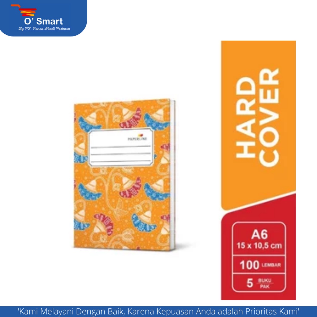 

PAPERLINE Buku Hard Cover A6 isi 100/Buku Oktavo PPL Kecil/Buku Hutang WARNA RANDOM