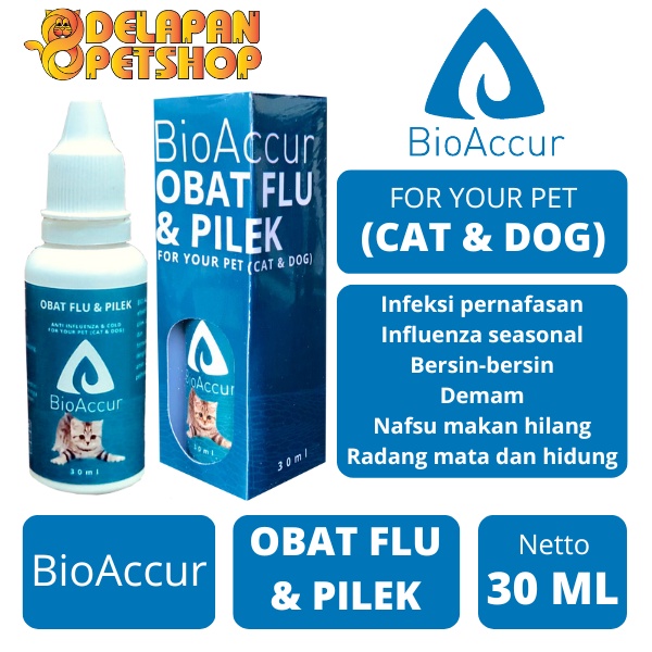 BioAccur Obat Flu &amp; Pilek 30 ml for Cat &amp; Dog untuk Kucing dan Anjing