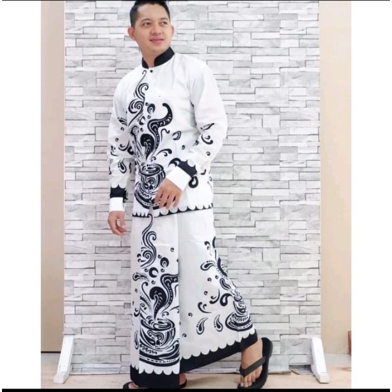 Baju Koko Pria Putih Lengan Panjang Dewasa Terbaru / baju koko dewasa / koko dewasa / setelan dewasa