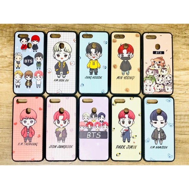 FUZE CASE BTS CHARACTER FOR SAMSUNG XIAOMI OPPO VIVO REALME