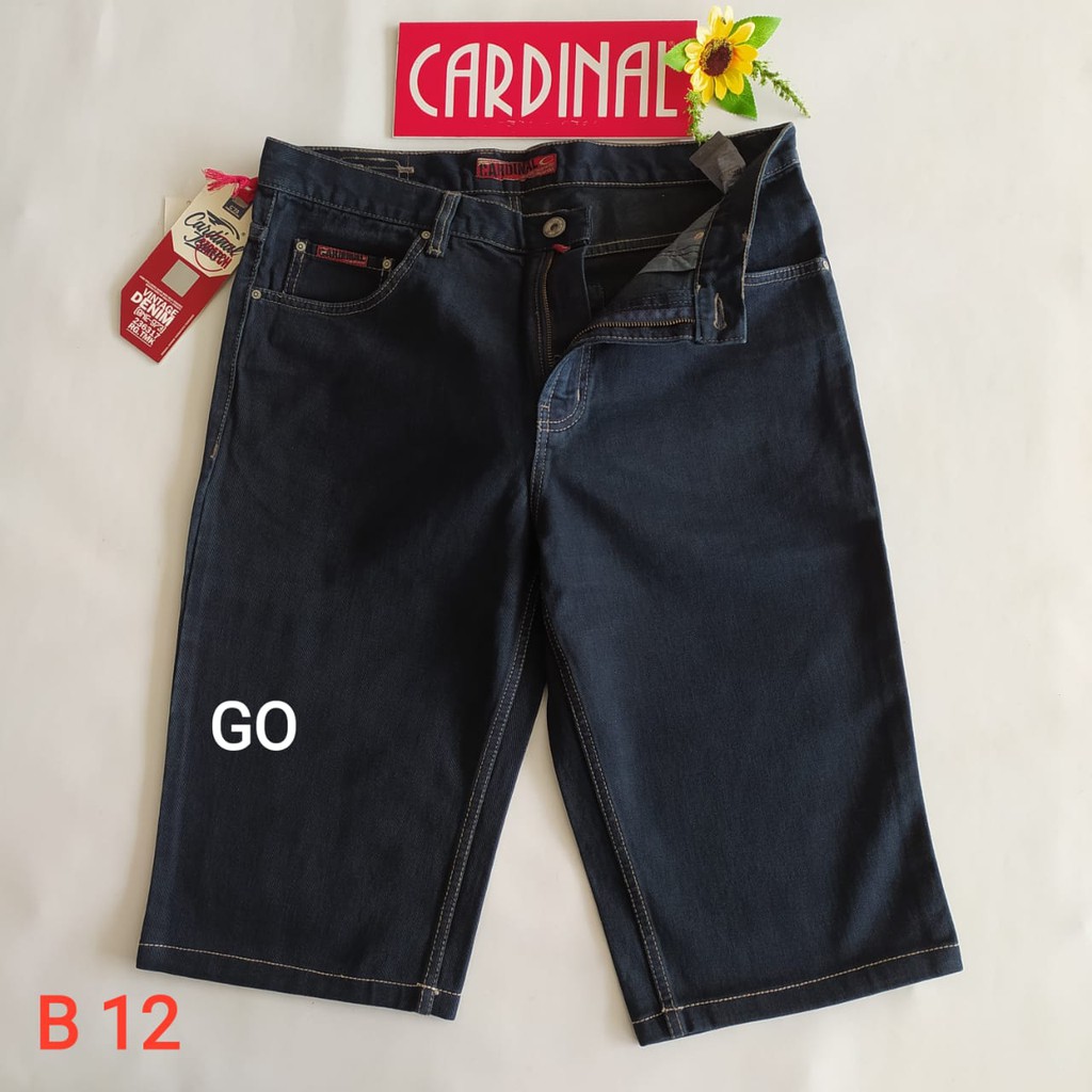 gof 35-CBV CARDINAL JEANS Celana Pria Celana Pendek Bermuda Casual Sobek Slimfit Reguler Fit Reguler