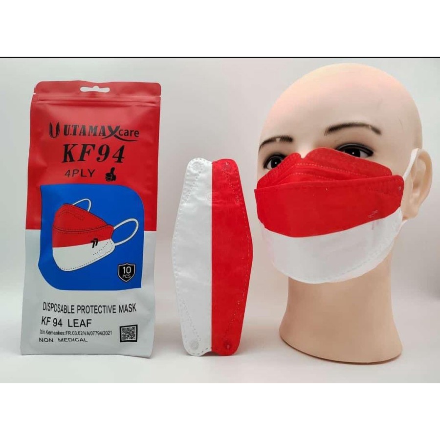 Masker KF94 Senada U Utama EMBOSS model korea 1 Zip 10 Pcs