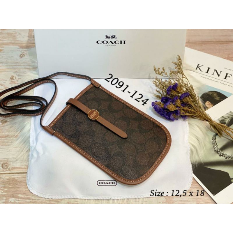 Tas hp Coach selempang slingbag cewek wanita branded hpo