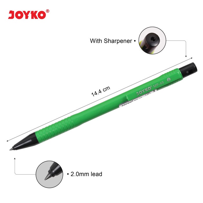 

TULIS-ALAT- MECHANICAL PENCIL / PENSIL MEKANIK JOYKO MP-49 / 2.0 MM -ALAT-TULIS.