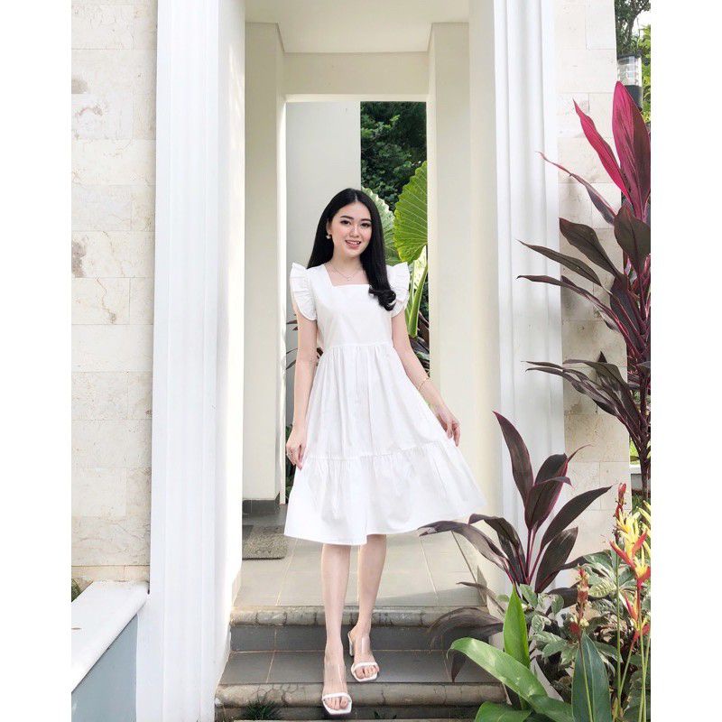 Kim Dress - Dress Wanita / Dress Katun / Summer Dress / Midi Dress / Dress Casual / Pakaian Wanita