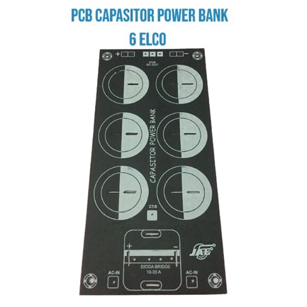 PCB CAPASITOR POWER BANK 6 ELCO PSU 6 ELCO