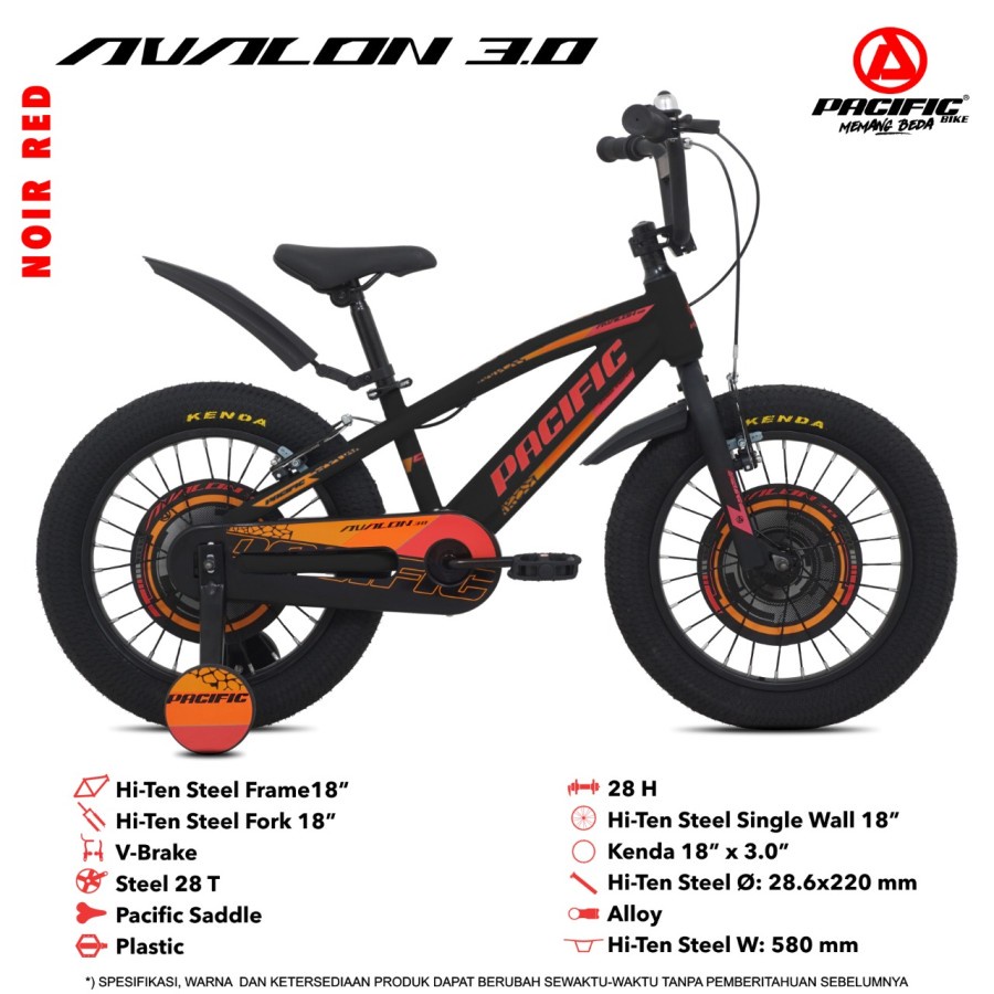 Sepeda Anak Pacific BMX AVALON 3.0 18 Inch Garansi SNI-3