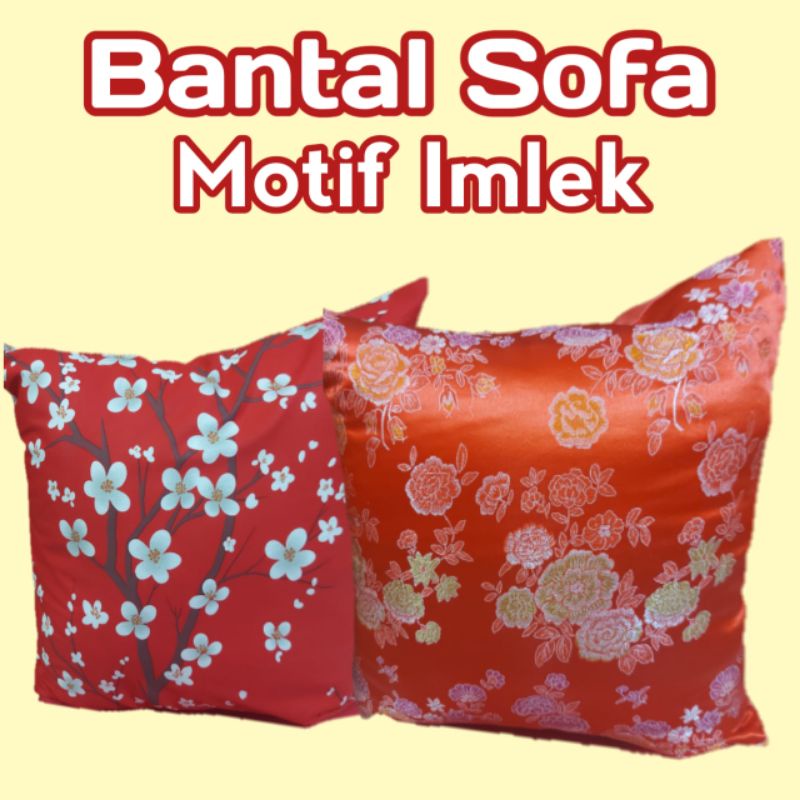 Sarung Bantal Sofa Motif Imlek Bahan Katun TERMURAH