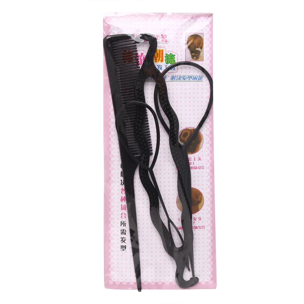 Alat Styling Sanggul Rambut Konde Gelung Hair Styling 4 in 1 Set Hias Rambut Sisir Comb Penjepit Clip Sanggul Hair Magic Styling Tool Stylist Hairstyle Accessories Fashion Wanita Perlengkapan Salon 1 Paket
